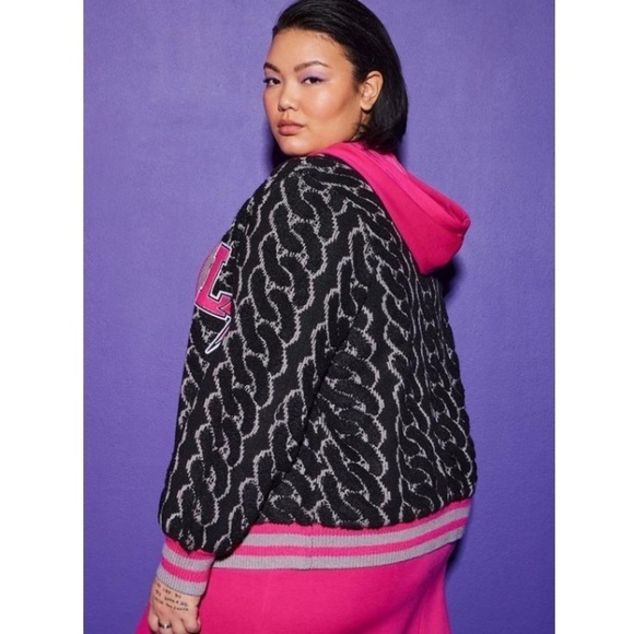 NWT LOVESICK TORRID Jacquard Button Front Crop Sweater Cardigan - Picture 4 of 6